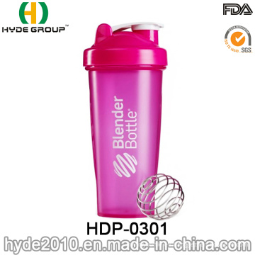 Botella plástica libre de la coctelera de la proteína de los PP de 600ml al por mayor (HDP-0301)